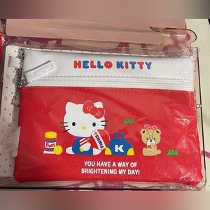 Hello Kitty Canvas Zip Pouch New!